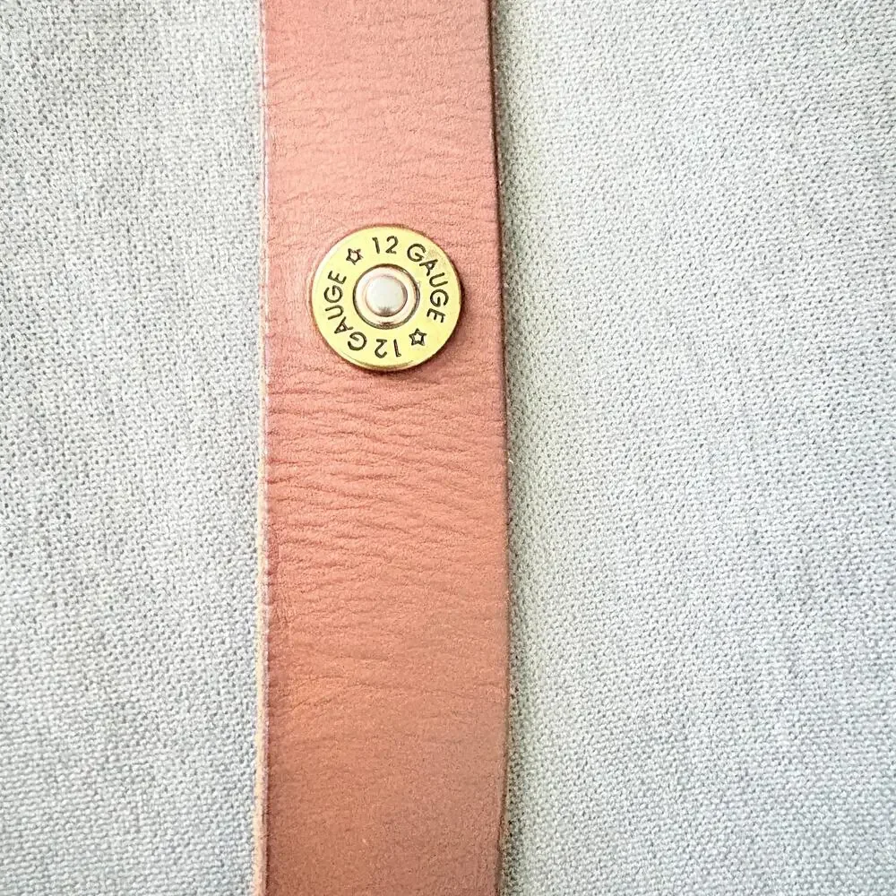 Nocona Belt Co Genuine Leather Belt Size 38  Shotgun Shell Western Brown